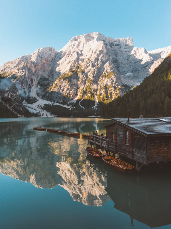 Pragser Wildsee Bootshaus Pragser Wildsee
