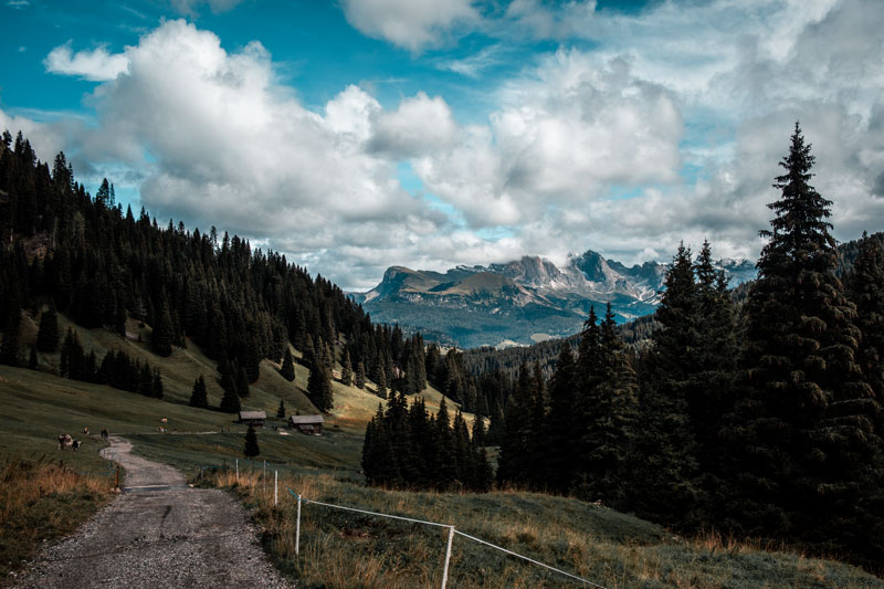 Seise-Alm-Ausblick Seiser Alm Weg