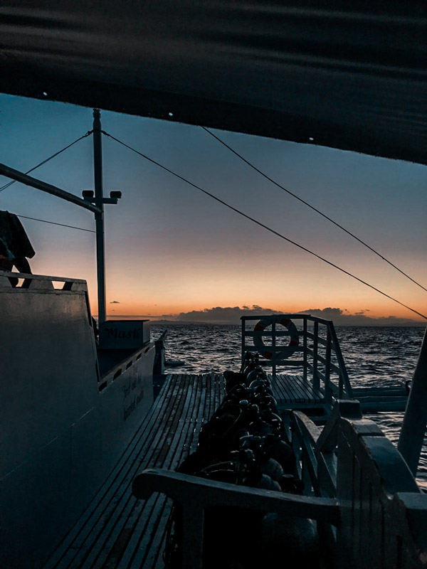Malapascua-Sonnenaufgang-Monad-Shoal Malapascua Bootsfahrt auf Sonnenaufgang zu