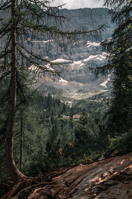Hütte-am-Lago-di-Sorapis Der erste Blick kauf die Hütte am Sorapissee