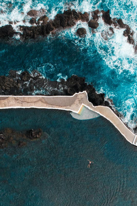 Porto-Moniz- Drohnenaufnahme von den Naturpools in Porto Moniz