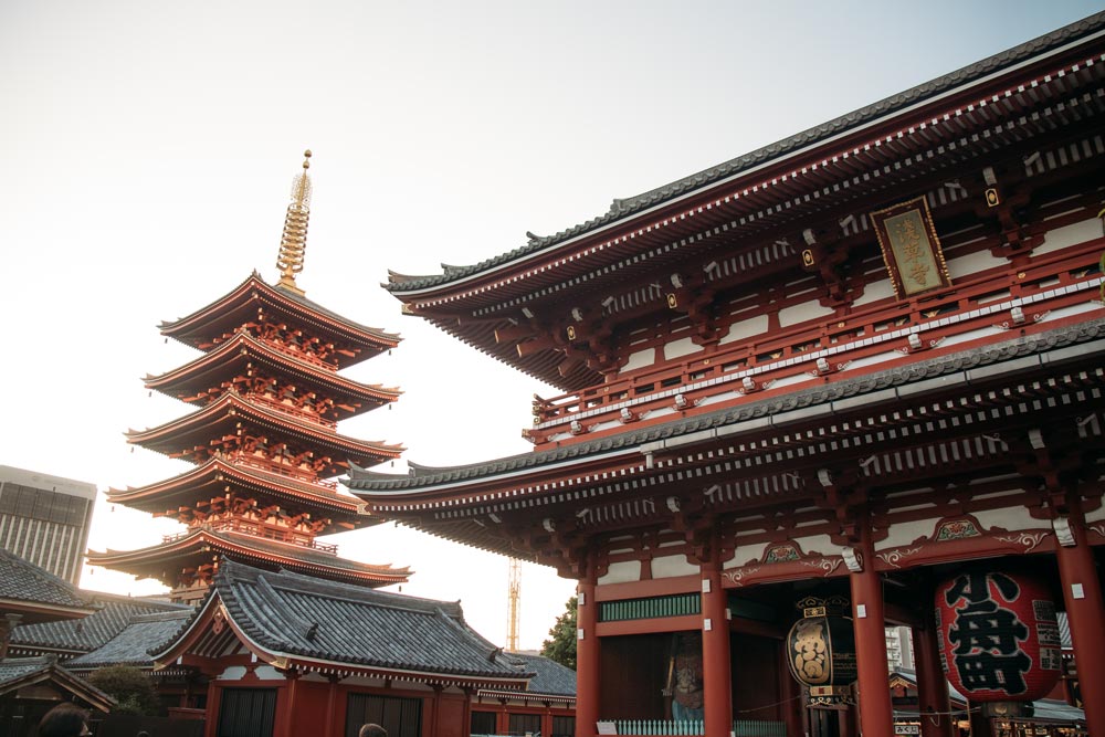 Der-Sensō-ji-bei-Sonnenuntergangn