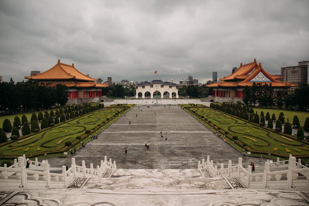 Blick-von-der-Gedächtnishalle-in-Taipei
