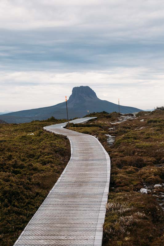 Blick-auf-Barn-Bluff-auf-dem-Weg-zum-Cradle-Mountain